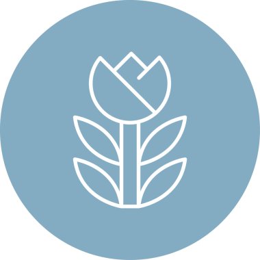 Çiçek. Web simgesi basit illüstrasyon