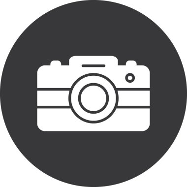Kamera simgesi, basit vektör illüstrasyonu