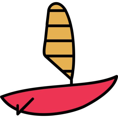 tekne ikonu vektör illüstrasyonu