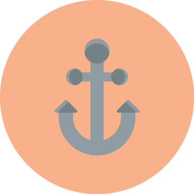 anchor düz vektör simgesi