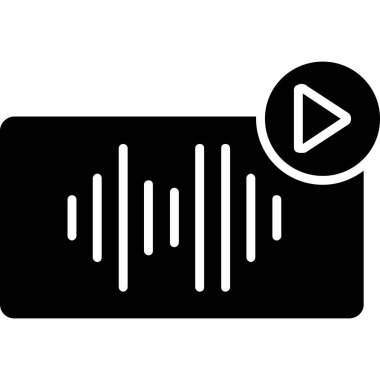 müzik çalar simgesi, vektör illüstrasyonu