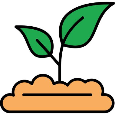bitki yetiştirme simgesi, vektör illüstrasyonu