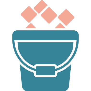 Kova. Web simgesi basit illüstrasyon