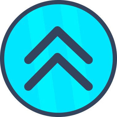 Okun ok yönü simgesi doldurulmuş dış çizgi biçiminde