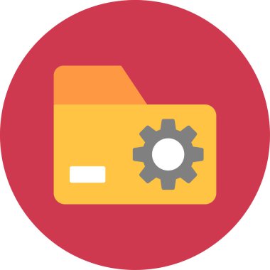 Dosya klasör düz vektör simgesi