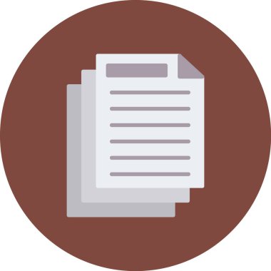 Belge. Web simgesi basit illüstrasyon