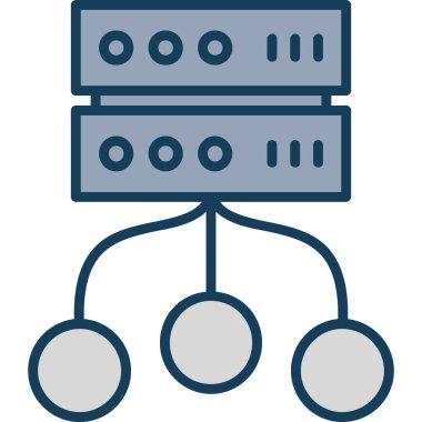 Sunucu. Web simgesi basit illüstrasyon