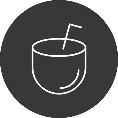 vektör kokteyli simgesi, modern biçim