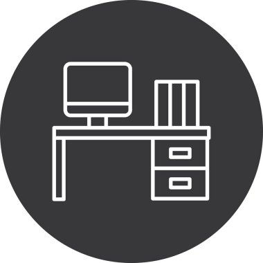 Ofis modern simgesinin vektör illüstrasyonu