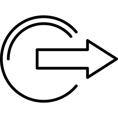 Ok simgesi. Web için vektör simgelerinin özet çizimi