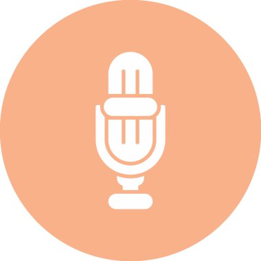 Mikrofon. Web simgesi basit illüstrasyon