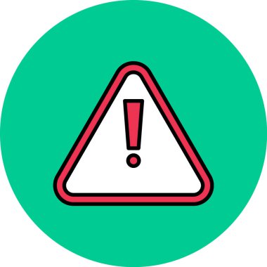 Dikkat işareti simgesi, vektör çizim