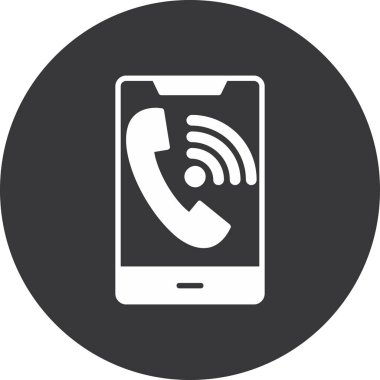 Telefon çağrı ikonu. Basit vektör illüstrasyonu. Web için vektör simgesini ara