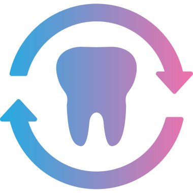 diş simgesi vektör illüstrasyonu