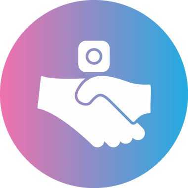 Bir el sıkışma simgesinin vektör illüstrasyonu