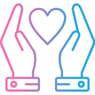 Kalp. Web simgesi basit illüstrasyon