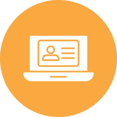 Dizüstü bilgisayar simgesinin vektör çizimi