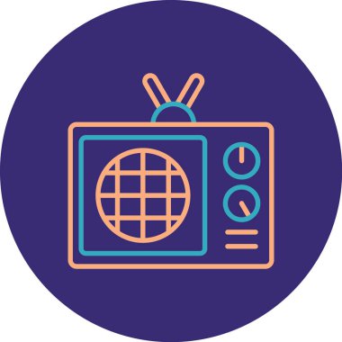 Televizyon. Web simgesi basit illüstrasyon