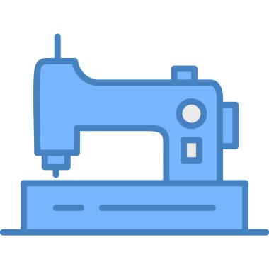 Dikiş makinesi ikon vektörü. Dikiş makinesi işareti. renk kontur sembolü