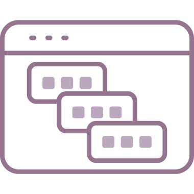 Sunucu. Web simgesi basit illüstrasyon