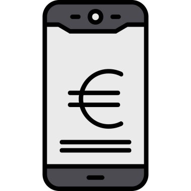 Avro mobil ödeme vektör illüstrasyonu