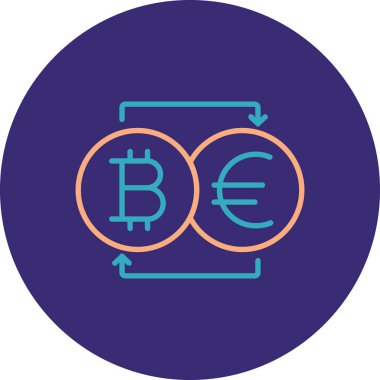 Vektör para simgesi çizimi