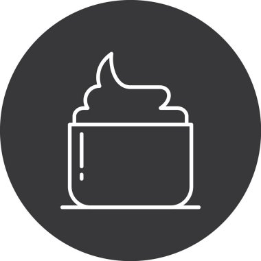 Krem simgesinin illüstrasyon vektörü grafiği.