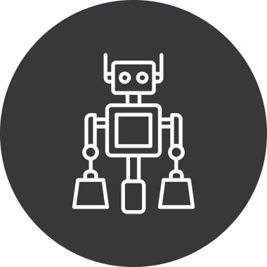 Robot simgesinin vektör illüstrasyonu
