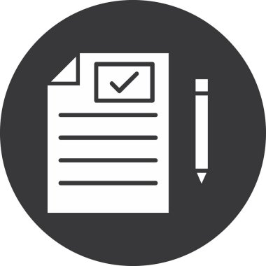 Kontrol listesi simgesinin vektör illüstrasyonu