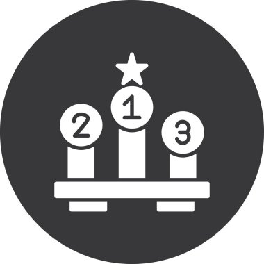 Ödül kupası ikonu vektör illüstrasyon tasarımı