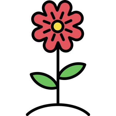 çiçek vektör simgesi modern basit vektör illüstrasyonu