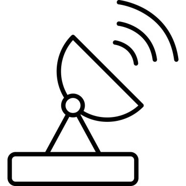 anten uydu anten simgesi ana hat biçiminde