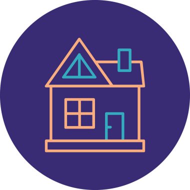 Ev. Web simgesi basit illüstrasyon