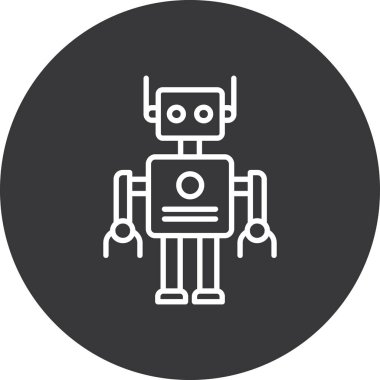 robot ikon vektör illüstrasyonu