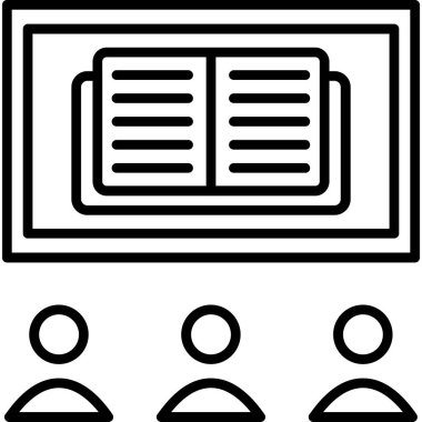 kitap simgesi, vektör illüstrasyonu