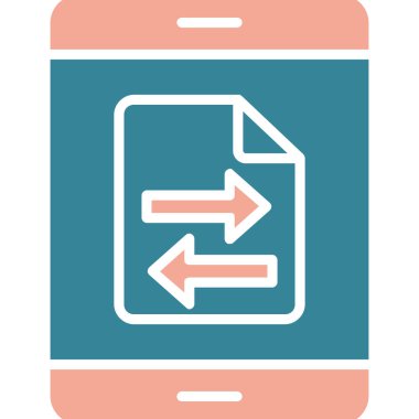 Cep telefonu. Web simgesi basit illüstrasyon