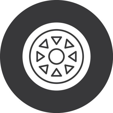 Son moda stil izole edilmiş arka planda lastik simgesi