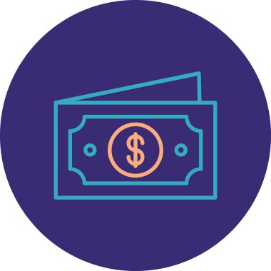 Bill izole para simge vektör çizim tasarım