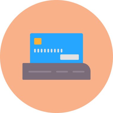 Düz stil kart simgesi