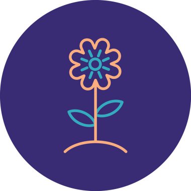 Güzel çiçek. Basit resimleme