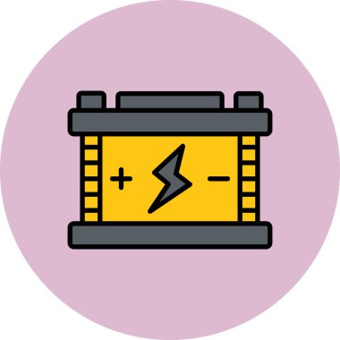 ok ikonlu pil. vektör illüstrasyonu