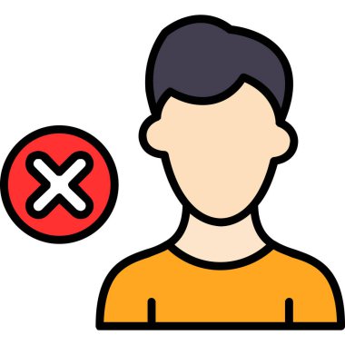 Çapraz işareti olan adam yok.