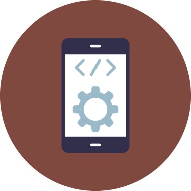 mobil geliştirme simgesi vektör illüstrasyonu