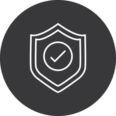 kalkan ikon vektör illüstrasyonu