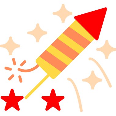 havai fişek simge vektör çizim