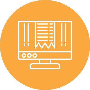 Bilgisayar. Web simgesi basit tasarım