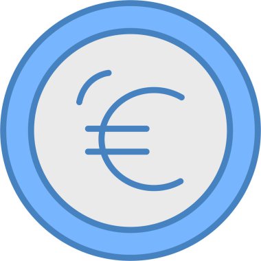 Avro parası. Web simgesi basit illüstrasyon