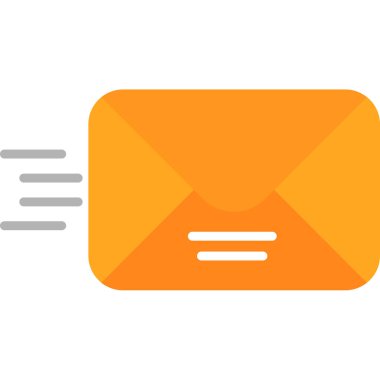 ileti vektörü düz renk simgesi