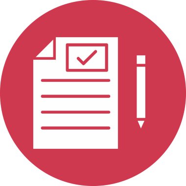 Kontrol listesi simgesinin vektör illüstrasyonu