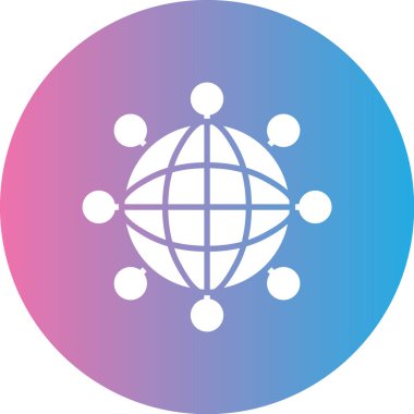 Küresel ağ kutsal kişilerin resmi. vektör çizim